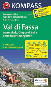 MAPA  letní mapa Val di fassa
