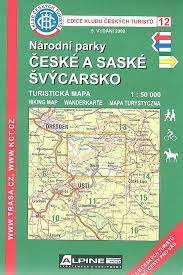 MAPA  letní mapa České a saské švýcarsko
